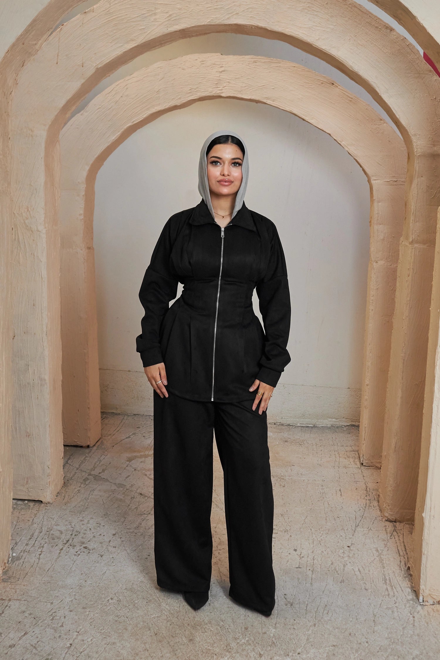 Long Shamoa Suede Suit